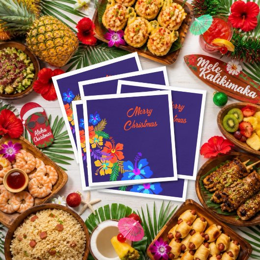 Hibiscus Kerst Luau Feest Servetten
