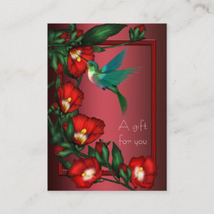 Hibiscus Kolibrie Cadeaubon Cadeaukaarten Kortingskaartje