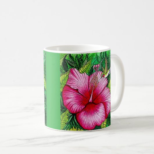 Hibiscus kolibrie Mok (Voorkant rechts)