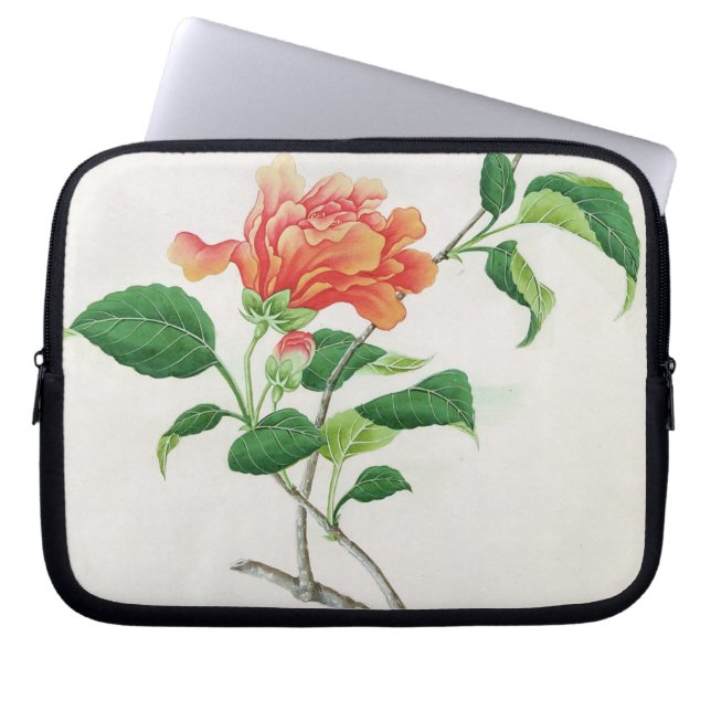 Hibiscus Laptop Sleeve (Voorkant)