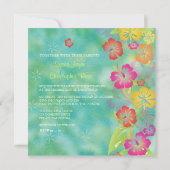 HIBISCUS LEIS/LUA/WEDDING INVITATIONS KAART (Achterkant)