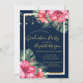 Hibiscus, Lichten, Hout, Lijst Graduparty Kaart (Voorkant)