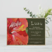 Hibiscus Luau-batentertijd uitnodiging (Staand voorkant)