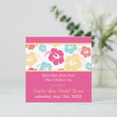 Hibiscus Luau Bridal Shower Kaart (Staand voorkant)