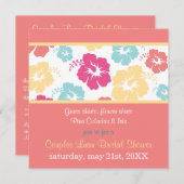 Hibiscus Luau Bridal Shower Kaart (Voorkant / Achterkant)