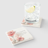 Hibiscus Martini Drank Onderzetters (Zijkant)