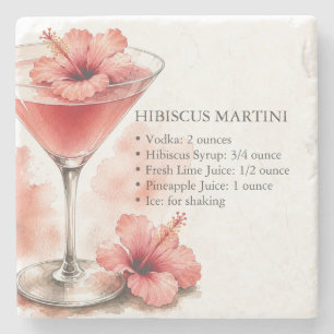 Hibiscus Martini Drank Onderzetters
