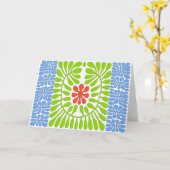 Hibiscus, Matisse Homage Leaf Kaart (Gele Bloem)