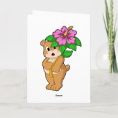 Hibiscus met bloem kaart (Achterkant)