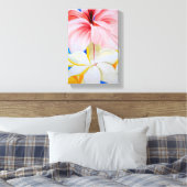 Hibiscus met Plumeria Canvas Afdruk (Insitu (Slaapkamer))
