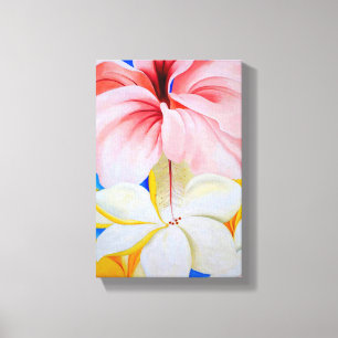 Hibiscus met Plumeria Canvas Afdruk