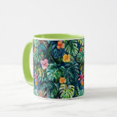 Hibiscus Monstera-Oerwoud Mok (Voorkant links)