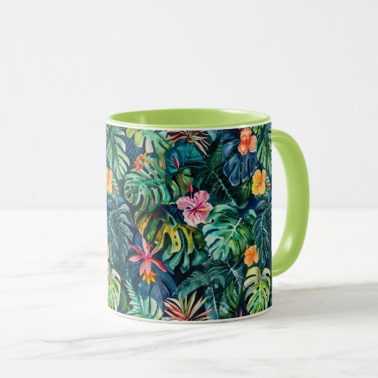 Hibiscus Monstera-Oerwoud Mok (Voorkant rechts)