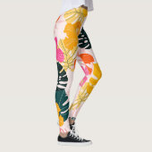 Hibiscus & Monstera: Tropische levendigheid Leggings (Rechts)