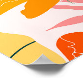 Hibiscus & Monstera: Tropische levendigheid Poster (Hoek)