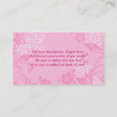 hibiscus motif.roze ~ bc visitekaartje (Achterkant)