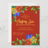 Hibiscus n Holly kerst Kantoor Kaart (Voorkant)