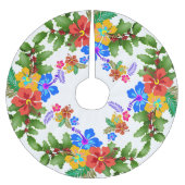 Hibiscus n Holly Tropical Design Kerstboom Rok (Voorkant)