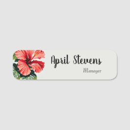 Hibiscus-naamlabel Naamplaatje
