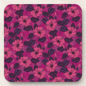 Hibiscus nacht bier onderzetter (Voorkant)