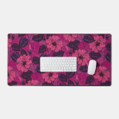 Hibiscus nacht bureaumat (Keyboard & Muis)