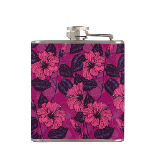 Hibiscus nacht heupfles (Achterkant)