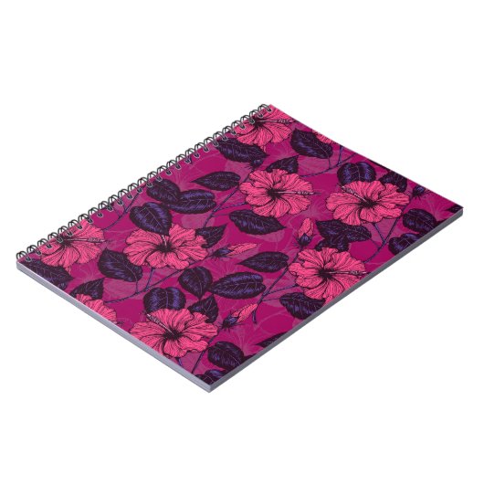 Hibiscus nacht notitieboek (Linkerzijde)