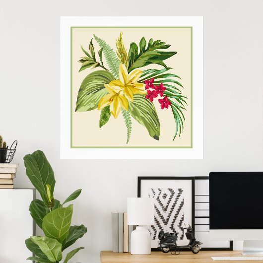 Hibiscus Native Hawaiian Flower Poster (Thuiskantoor)