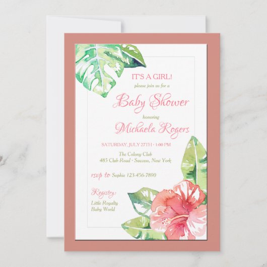 Hibiscus ochtend uitnodiging (Voorkant)