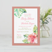 Hibiscus ochtend uitnodiging (Staand voorkant)