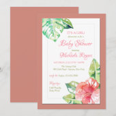 Hibiscus ochtend uitnodiging (Voorkant / Achterkant)