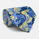 Hibiscus Oerwoud Floral Hawaiian, dubbelzijdig bed Stropdas (Opgerold)