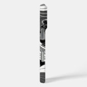 Hibiscus Oerwoud Hawaiian Black en Grey Case-Mate iPhone Case (Achterkant / Rechts)