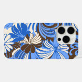 Hibiscus Oerwoud Hawaiian Blue en Brown Case-Mate iPhone Case (Achterkant (horizontaal))
