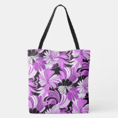 Hibiscus Oerwoud Hawaiian Tropical Floral Beach Tote Bag (Achterkant)