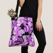 Hibiscus Oerwoud Hawaiian Tropical Floral Beach Tote Bag (Dichtbij)