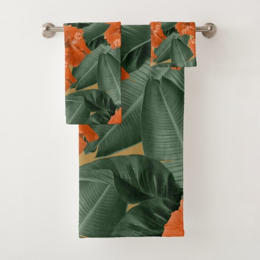 Hibiscus Oerwoud laat dromen over #3 #tropical #de Bad Handdoek (Insitu)