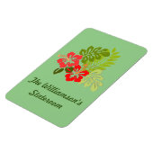 Hibiscus on Green Stateroom Deurkiezer Magneet (Linkerzijde)