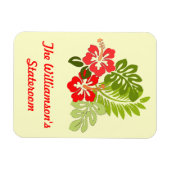 Hibiscus on Yellow Stateroom door markker Magneet (Horizontaal)