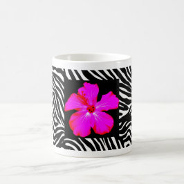 Hibiscus on Zebra Print Mok