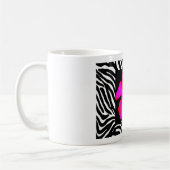 Hibiscus on Zebra Print Mok (Links)
