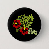 Hibiscus-ontwerp Ronde Button 5,7 Cm (Voorkant)
