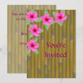 Hibiscus op Bamboo Kaart (Voorkant / Achterkant)