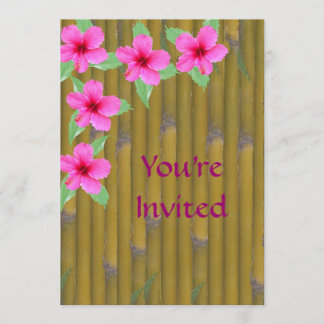 Hibiscus op Bamboo Kaart