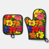 Hibiscus Ovenwant & Pannenlap Set (Voorkant)