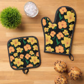 Hibiscus Ovenwant & Pannenlap Set (Top down)