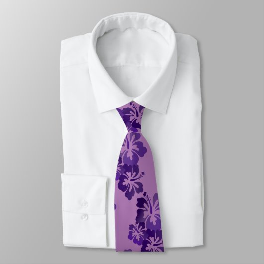 Hibiscus paars stropdas (Gebonden)