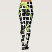 Hibiscus Palm Leaves Tropical Pattern Leggings (Achterkant)