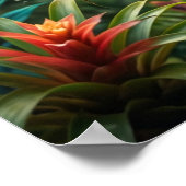 Hibiscus Papegaai Tropic Glow Poster (Hoek)