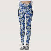 Hibiscus Pareau benauwd Hawaïaans Tropisch Leggings (Voorkant)